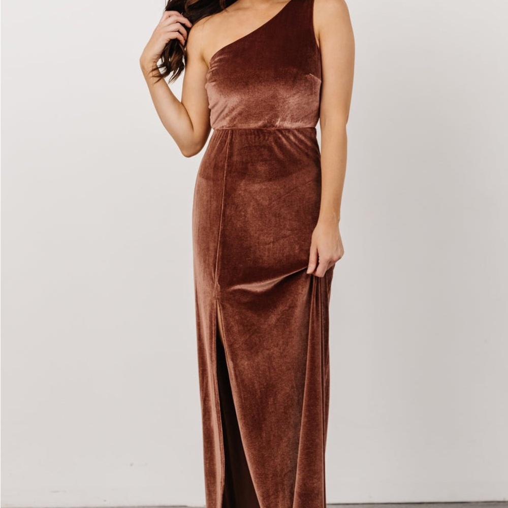 Baltic Born Tatiana Velvet One Shoulder Dress